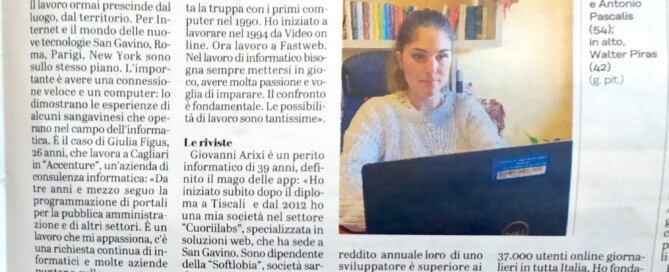 Unione Sarda 3 novembre 2020